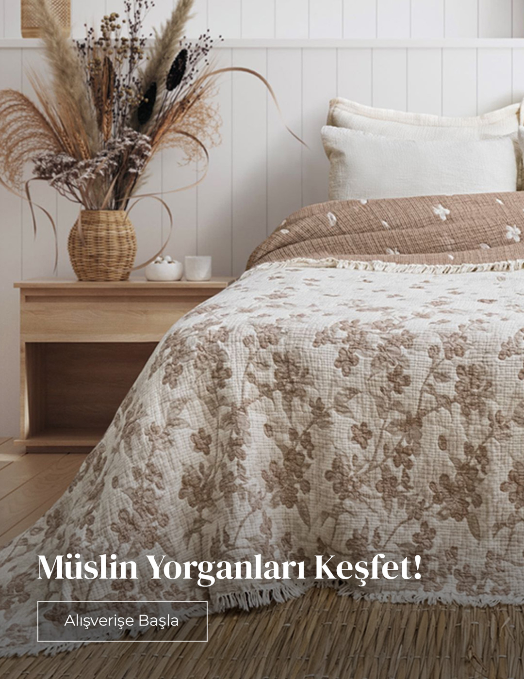 Müslin Yatak Örtüsü